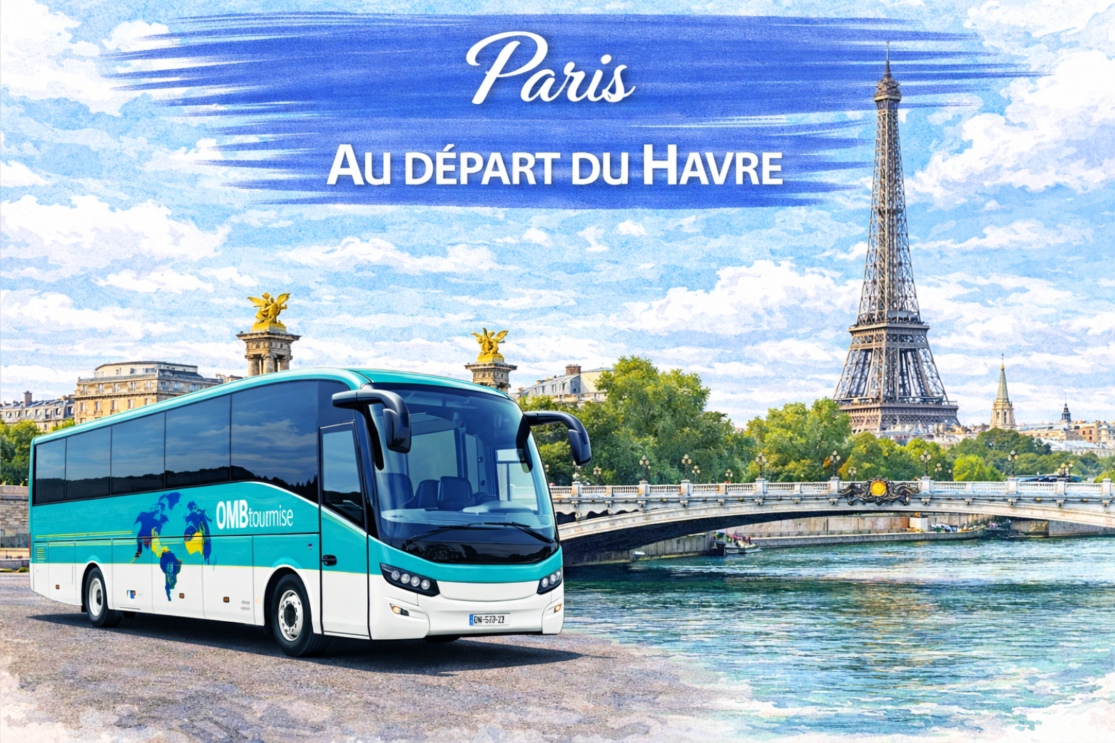 Voyage en bus du Havre à Paris